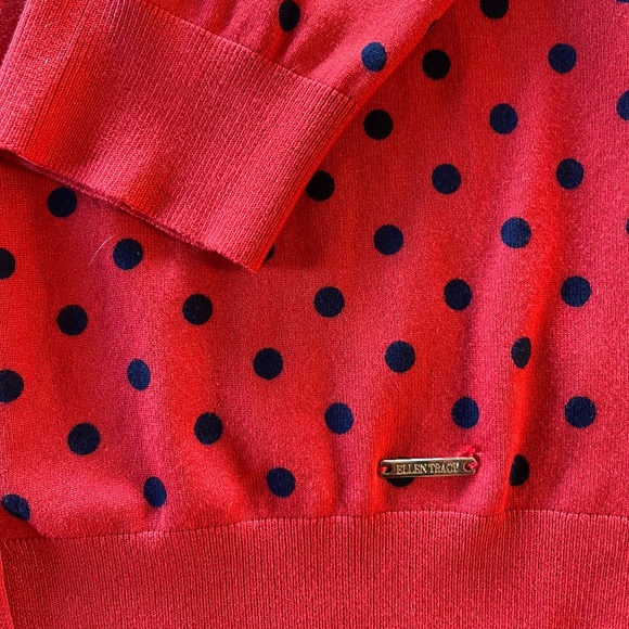 Ellen Tracy red with blue polka dots - Picture 4 of 8